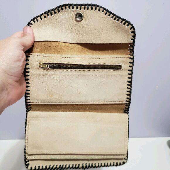 Handmade Leather Trifold Women's Wallet 7" - Picture 11 of 11